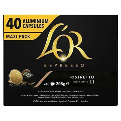 L'Or Espressokapseln aus Aluminium, Ristretto, Intensität 11, 40 Stück, 208 g von L'Or Espresso