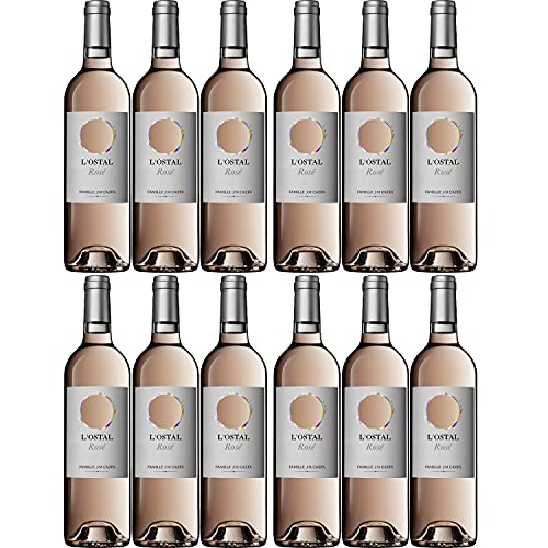 L’Ostal Rosé Pays d’Oc IGP Roséwein Rose Wein trocken Frankreich I Visando Paket (12 Flaschen) von L’Ostal