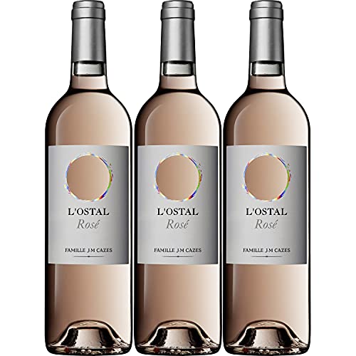 L’Ostal Rosé Pays d’Oc IGP Roséwein Rose Wein trocken Frankreich I Visando Paket (3 Flaschen) von L’Ostal
