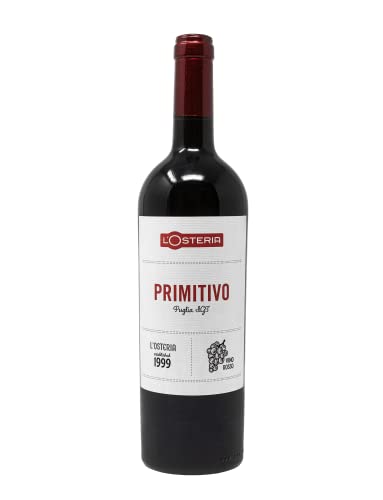 L'Osteria Primitivo Puglia IGT (6 Fl. a 0,75L.) - Intensiver und kräftiger Rotwein. Alkoholgehalt 13%. Jahrgang 2021. Grundpreis (9,31 € / l) von L'Osteria