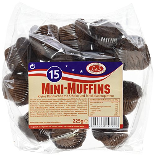 L&S Mini Muffin Schoko, 5er Pack (5 x 225 g) von L&S