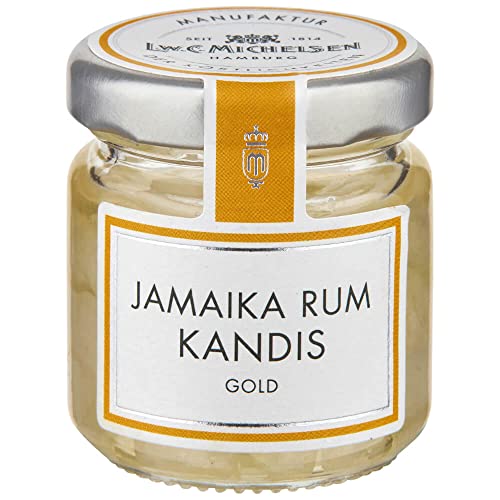 L.W.C. Michelsen - Rum-Kandis Gold (50g) | Kandis eingelegt in Jamaika-Rum | fruchtig-süß | für Tee-Liebhaber | Ein Glas voll purer Natürlichkeit von L.W.C. Michelsen