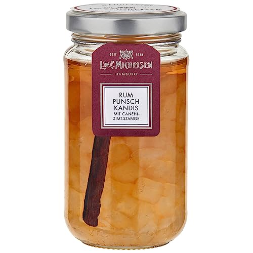 L.W.C. Michelsen - Rum Punschkandis mit Zimt-Stange (250g) | Weißer Kandis eingelegt in Rum mit Zimtstange und Punschgewürzen | fruchtig-süß | für Tee-Liebhaber L.W.C. Michelsen - Rum Punschkandis mit Zimt-Stange (250g) | Weißer Kandis eingelegt in Rum mit Zimtstange und Punschgewürzen | fruchtig-süß | für Tee-Liebhaber von L.W.C. Michelsen