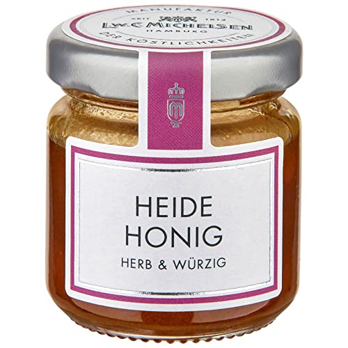 L.W.C. Michelsen - Heide-Honig -Mini- (50g) | herb & würzig | natürlich, ohne Zusätze | hochwertiger Honig | Honig-Spezialität | pure Natürlichkeit in einem Glas von L.W.C. Michelsen