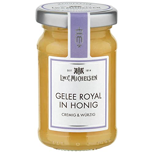 L.W.C. Michelsen - Gelee Royal in Honig (125g) | cremig & würzig | natürlich, ohne Zusätze | hochwertiger Honig mit Gelée Royal | Gelée Royal eingelegt in flüssigem Honig von L.W.C. Michelsen