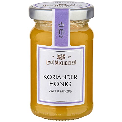 L.W.C. Michelsen - Koriander-Honig (125g) | zart & minzig | natürlich, ohne Zusätze | hochwertiger Honig | Honig-Spezialität | pure Natürlichkeit in einem Glas von L.W.C. Michelsen