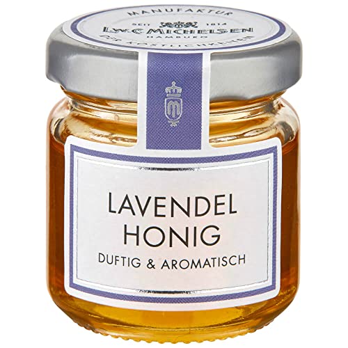 L.W.C. Michelsen - Lavendel-Honig -Mini- (50g) | duftig & aromatisch | natürlich, ohne Zusätze | hochwertiger Honig | Honig-Spezialität | pure Natürlichkeit in einem Glas von L.W.C. Michelsen