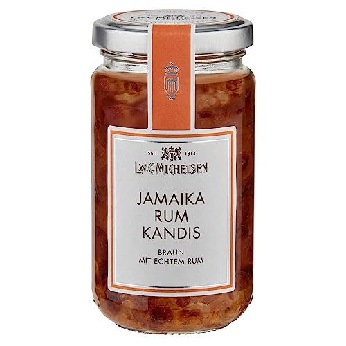 L.W.C. Michelsen - Rum-Kandis Braun (250g) | Kandis eingelegt in Jamaika-Rum | aromatisch & süß | für Tee-Liebhaber | Ein Glas voll purer Natürlichkeit von L.W.C. Michelsen