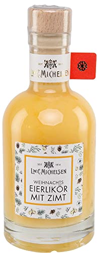 L.W.C. Michelsen - Weihnachts-Eierlikör mit Zimt - Apotheker-Flasche (0,2 l) | Premium-Likör (24%) | nach Hausrezept | Weihnachts-Geschenk für Sie und Ihn von L.W.C. Michelsen