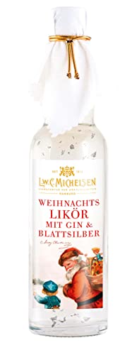 L.W.C. Michelsen - Weihnachts Gin-Likör mit Blattsilber (0,1l) | Likör auf Gin Basis | abgerundet mit Orangen & winterlichen Gewürzen | Weihnachts-Likör für puren Wintergenuss von L.W.C. Michelsen
