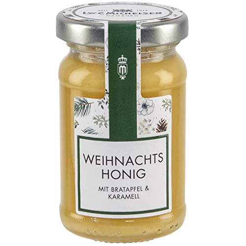 L.W.C. Michelsen - Weihnachts-Honig mit Bratapfel (125g) | hochwertiger Honig mit Bratapfel & Karamell Aroma für puren Wintergenuss | Pure Natürlichkeit in einem Glas von L.W.C. Michelsen