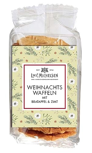 L.W.C. Michelsen - Weihnachtswaffeln mit Bratapfel und Zimt (150g) | knusprig & fein | natürlich, ohne Zusätze | Butter-Gebäck - nach traditionellem Rezept von L.W.C. Michelsen