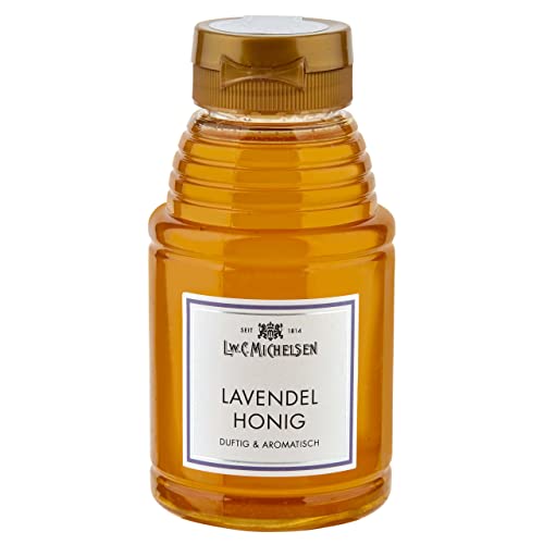 L.W.C. Michelsen - Lavedenl-Honig - (375g) | aromatisch & kräftig | natürlich, ohne Zusätze | praktischer Dosierer | hochwertiger Bienenhonig - cremig | Pure Natürlichkeit in einem Glas von L.W.C. Michelsen