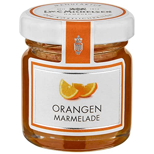 L.W.C. Michelsen - Orangenmarmelade-Mini- (45g) | köstlich & süße, hochwertige Konfitüre mit fruchtiger Orangennote | Pure Natürlichkeit in einem Glas von L.W.C. Michelsen