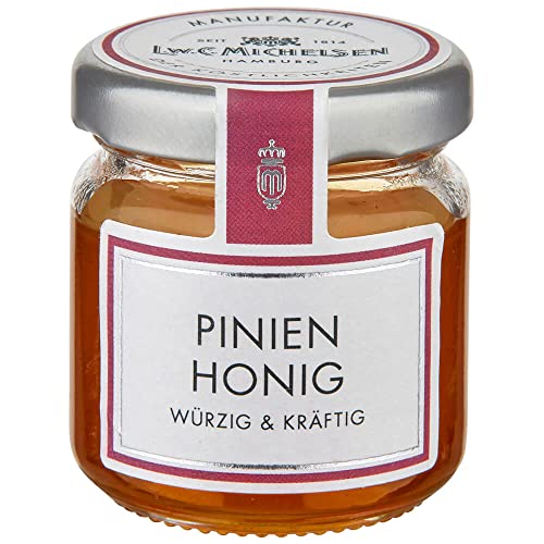 L.W.C. Michelsen - Pinien-Honig -Mini- (50g) | kräftig & würzig | natürlich, ohne Zusätze | hochwertiger Honig | Honig-Spezialität | pure Natürlichkeit in einem Glas von L.W.C. Michelsen