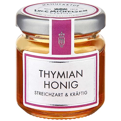 L.W.C. Michelsen - Thymian-Honig -Mini- (50g) | kräftig & aromatisch | natürlich, ohne Zusätze | hochwertiger Honig | Honig-Spezialität | pure Natürlichkeit in einem Glas von L.W.C. Michelsen