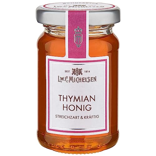 L.W.C. Michelsen - Thymian-Honig (125g) | streichzart & kräftig | natürlich, ohne Zusätze | hochwertiger Honig | Honig-Spezialität | pure Natürlichkeit in einem Glas von L.W.C. Michelsen