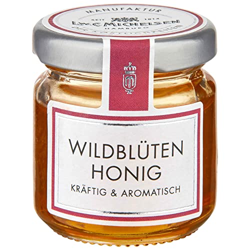 L.W.C. Michelsen - Wildblüten-Honig -Mini- (50g) | kräftig & aromatisch | natürlich, ohne Zusätze | hochwertiger Honig mit intensivem Geschmack| Ein Glas voller Natürlichkeit von L.W.C. Michelsen