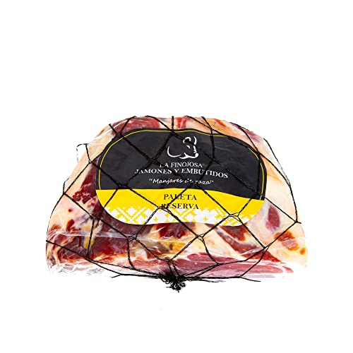 La Finojosa - 1/2 Vorderschinken Reserva Ohne Knochen - 1,2 bis 1,4 kg - Mindestens 16 Monate Reifezeit - Intensives, Angenehmes Aroma - Süß, Leicht Salzig - Schinkenkeule Vakuum Verpackt La Finojosa - 1/2 Vorderschinken Reserva Ohne Knochen - 1,2 bis 1,4 kg - Mindestens 16 Monate Reifezeit - Intensives, Angenehmes Aroma - Süß, Leicht Salzig - Schinkenkeule Vakuum Verpackt von La Finojosa