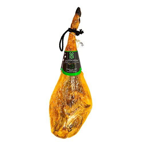 La Finojosa - Schinken Iberico, 50% Iberische Rasse - Ganzes Stück - 8 bis 8,5 kg - Mindestens 30 Monate Reifezeit - Schinkenkeule - Angenehmes und Intensives Aroma La Finojosa - Schinken Iberico, 50% Iberische Rasse - Ganzes Stück - 8 bis 8,5 kg - Mindestens 30 Monate Reifezeit - Schinkenkeule - Angenehmes und Intensives Aroma von La Finojosa