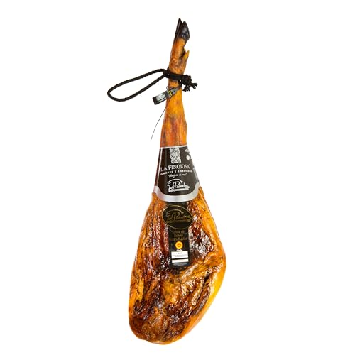 La Finojosa - Schinken aus Eichelmast 100% Iberico - Ganzes Stück - 8 bis 8,5 kg - Mindestens 36 Monate Reifezeit - Pata Negra Schinken - Intensives Aroma - Dehesa de Los Pedroches La Finojosa - Schinken aus Eichelmast 100% Iberico - Ganzes Stück - 8 bis 8,5 kg - Mindestens 36 Monate Reifezeit - Pata Negra Schinken - Intensives Aroma - Dehesa de Los Pedroches von La Finojosa