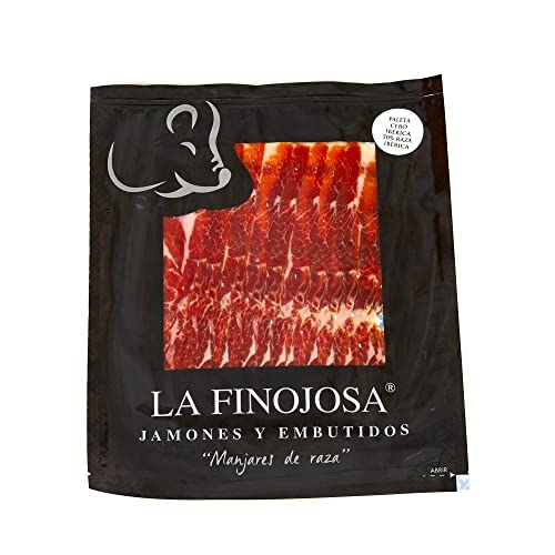 La Finojosa - Vorderschinken Iberico, 50% Iberische Rasse - 3 Packungen mit je 100 g - Mindestens 20 Monate Reifezeit - Vakuumverpackt - Vorderschinken - Angenehmes und intensives Aroma La Finojosa - Vorderschinken Iberico, 50% Iberische Rasse - 3 Packungen mit je 100 g - Mindestens 20 Monate Reifezeit - Vakuumverpackt - Vorderschinken - Angenehmes und intensives Aroma von La Finojosa