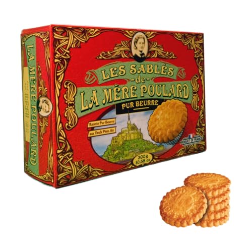 La Mere Poulard® 1888 | Kekse mit reiner gesalzener Butter | Traditionelle Butterkekse | Shortbread mit Butter - 1 x 300 Gr von LA MERE POULARD