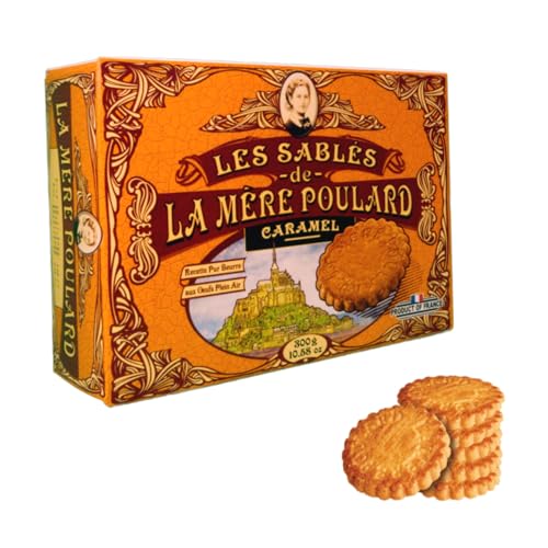 La Mere Poulard® 1888 | Kekse mit reiner gesalzener Butter und Karamell | Butter-Karamell-Kekse | Traditionelle Butterkekse - 1 x 300 Gr von LA MERE POULARD
