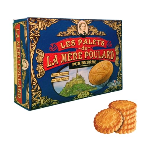 La Mere Poulard® 1888 | Reine Butter- und Karamellkekse | Butter-Karamell-Kekse | Traditionelle Butterkekse - 1 Box x 300 Gr von LA MERE POULARD