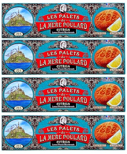 Les Palets De La Mère Poulard Citron 4 x 125g Lemon French Shortbreads Les Palets De La Mère Poulard Citron 4 x 125g Lemon French Shortbreads von LA MERE POULARD