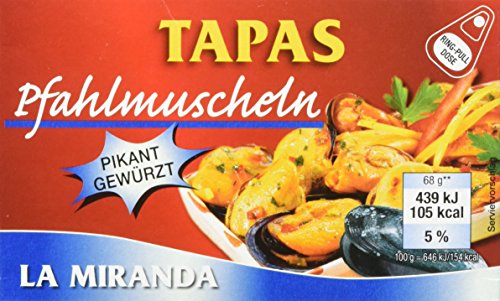 La Miranda Pfahlmuscheln in pikanter Sauce, 115 g La Miranda Pfahlmuscheln in pikanter Sauce, 115 g von LA MIRANDA
