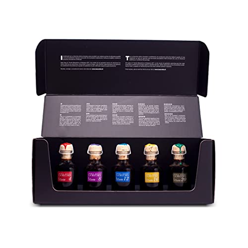 La Secchia - Verkostungsbox mit 5 Sorten Balsamico-Essig aus Modena ggA, Mit Verschiedenen Alterungen, 5 Flaschen à 50 ml, Balsamic Vinegar IGP Handgefertigt in Italien von LA SECCHIA
