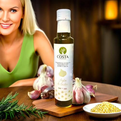 Knoblauchöl & weißen Trüffelöl 250ml & Steinpilzöl & Pistazienöl & Aus nativem Olivenöl extra vergin. Für Saucen und zum Verfeinern von Gerichten. Für vegane und glutenfreie (Knoblauch) Knoblauchöl & weißen Trüffelöl 250ml & Steinpilzöl & Pistazienöl & Aus nativem Olivenöl extra vergin. Für Saucen und zum Verfeinern von Gerichten. Für vegane und glutenfreie (Knoblauch) von LA SPERANZA