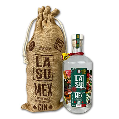 LA SU Gin Limited Edition (Mexico) mit Kakao, Chili, Mango (1x 0,7 l | 43% vol.) | Premium handcrafted Gin, ideal für Gin & Tonic. Mit hochwertiger Geschenkverpackung von LA SU GIN
