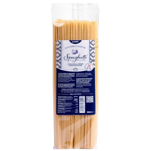 La Vela Spaghetti, Pasta, Trafilatura al Bronzo, 500g, Traditionelle Nudel-Spezialität, hergestellt in Sardinien von LA VELA