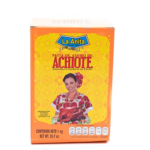 Achiote La Anita Gewürzfarbe für Cochinita Pibil Mexikanisches Fleischgewürz Cochinita Pibil - 1 kg von SABORMEX
