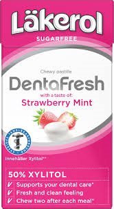 Läkerol DentaFresh Strawberry Mint, 36g Box von LÄKEROL