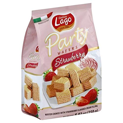 Lago Party Waffeln Erdbeere - 250g - 4er-Packung von LAGO