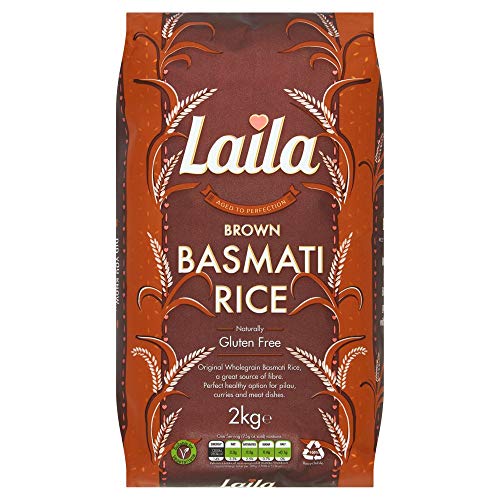 Golden Sella Brauner Reis, Brown Basmati Rice 2 KG, Vollkorn Reis von LAILA