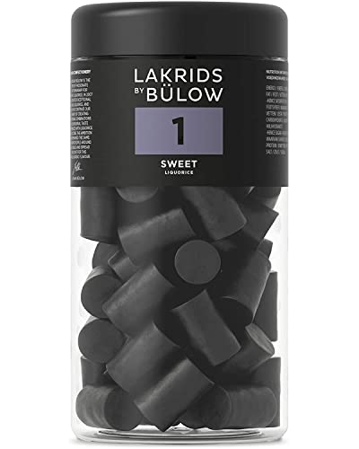 LAKRIDS BY BÜLOW - 1 - Sweet - 360g - Vegane Gourmet Lakritze aus Dänemark - Glutenfrei & ohne Gelatine - Dose aus 100% recyceltem PET von LAKRIDS BY BÜLOW
