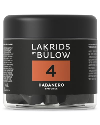 LAKRIDS BY BÜLOW - 4 - Habanero - 150g - Vegane Gourmet Lakritze mit Habanero-Chili - Glutenfrei & ohne Gelatine - Dose aus 100% recyceltem PET von LAKRIDS BY BÜLOW