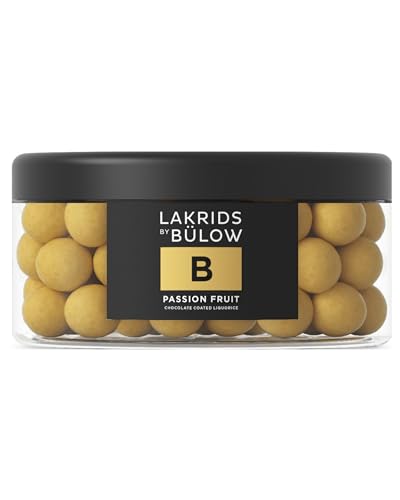 LAKRIDS BY BÜLOW - B - Passion Fruit - 550g - Dänische Gourmet Lakritz-Kugeln - Süßer Lakritzkern umhüllt von Weißer Schokolade & Passionsfrucht von LAKRIDS BY BÜLOW