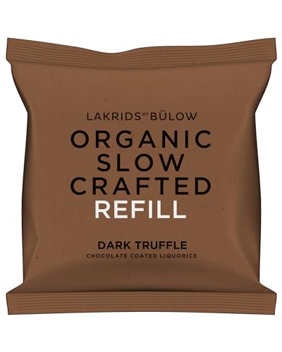 LAKRIDS BY BÜLOW - Dark Truffle Refill - 265g - Slow Crafted Bio-Lakritze umhüllt von Schokolade im Nachfüllbeutel von LAKRIDS BY BÜLOW