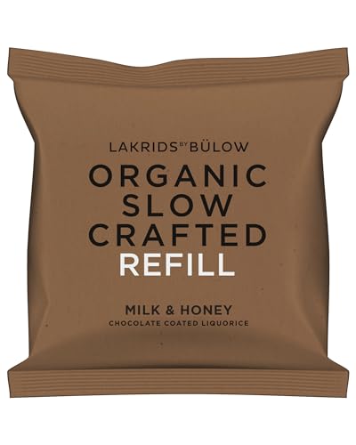 LAKRIDS BY BÜLOW - Milk & Honey Refill - 265g - Slow Crafted Bio-Lakritze umhüllt von Schokolade im Nachfüllbeutel von LAKRIDS BY BÜLOW