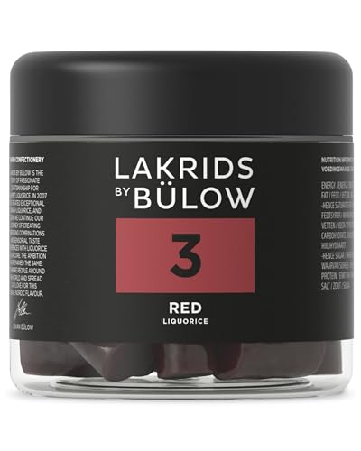 LAKRIDS BY BÜLOW - 3 - Red - 150g - Vegane Gourmet Lakritze aus Dänemark - Glutenfrei & ohne Gelatine - Dose aus 100% recyceltem PET von LAKRIDS BY BÜLOW