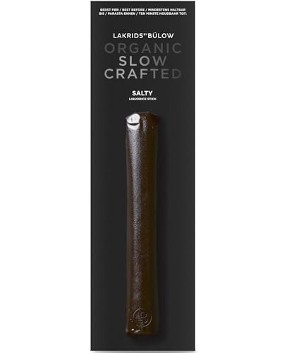 LAKRIDS BY BÜLOW - Salty - Organic Slow Crafted - 30g - Langsam gekochte Bio-Lakritze mit Meersalz verfeinert als Stick von LAKRIDS BY BÜLOW