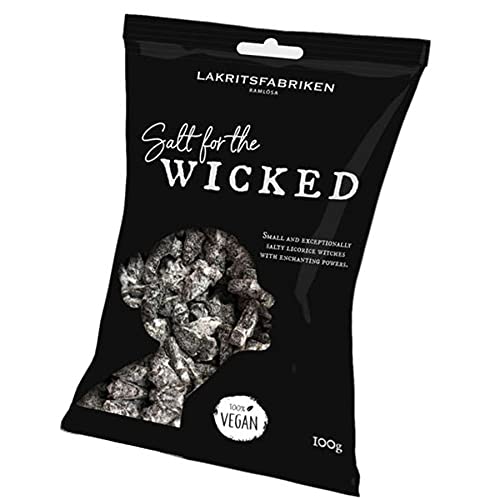 Lakritsfabriken - salt for the wicked, extra stark, vegan, Erwachsenenlakritz 100g von Lakritsfabriken Ramlösa