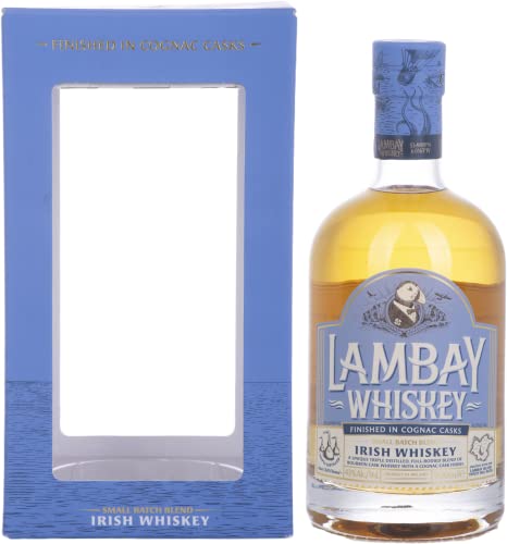 Lambay Whiskey Small Batch Blend Irish Whiskey Cognac Cask Finish 43% Vol. 0,7l in Geschenkbox von LAMBAY WHISKEY