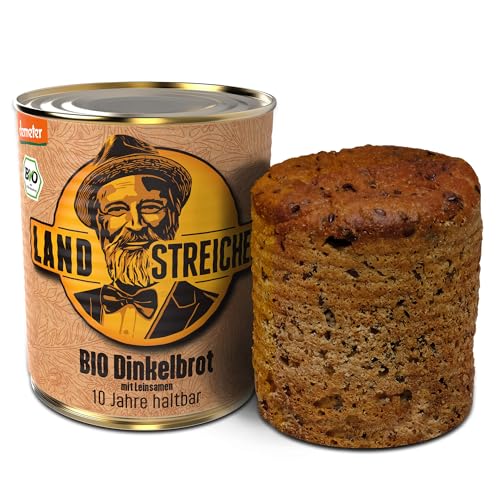 LANDSTREICHER Demeter Bio Dosenbrot, 10 Jahre haltbar (1, Dinkel) von LANDSTREICHER