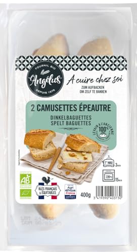 LANGELUS Bio 2 Dinkel-Baguettes zum Aufbacken (2 x 400 gr) von LANGELUS